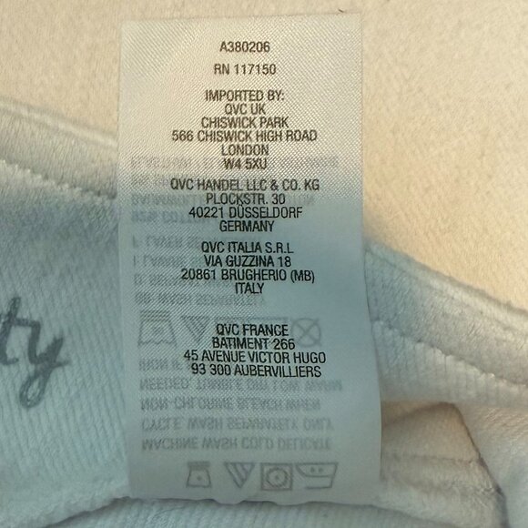 Belle by Kim Gravel Flexibelle White Jegging with Diagonal Hem Size 6 - Picture 7 of 11
